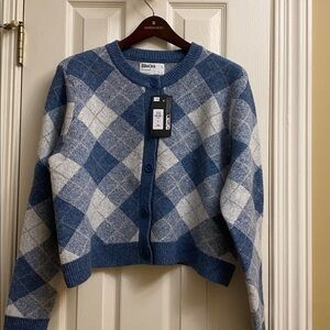 NWT Rita Ora for Primark Argyle Cardigan